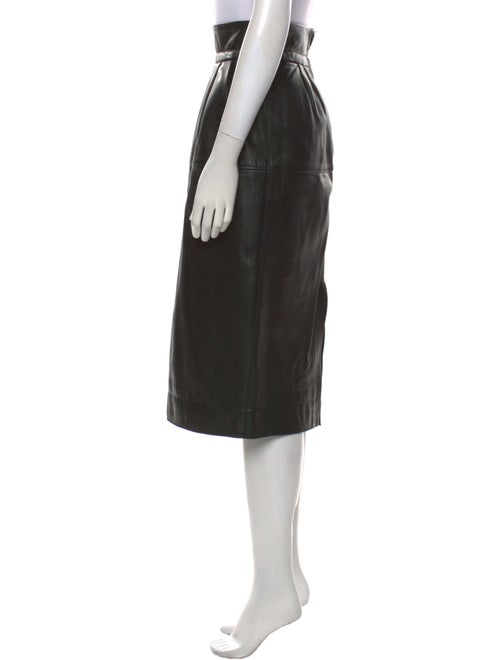 Marc Jacobs Lamb Leather Midi Length Skirt