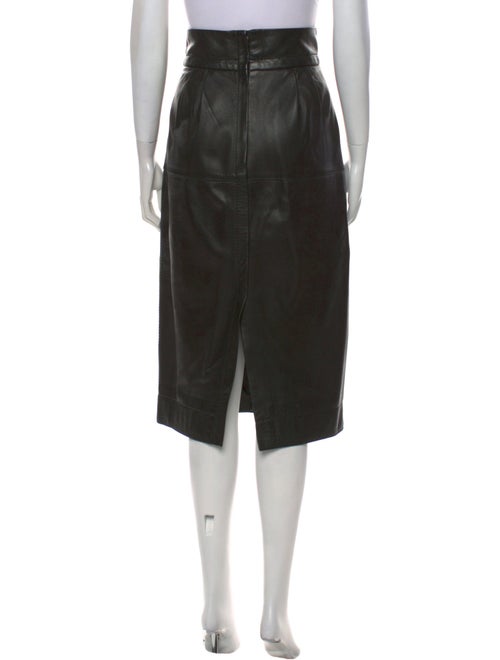 Marc Jacobs Lamb Leather Midi Length Skirt