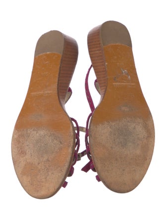 Marc Jacobs Suede Crystal Embellishments Slingback Sandals