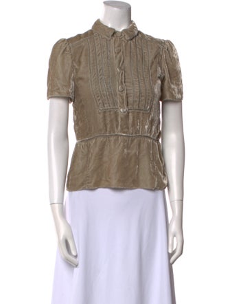 Marc Jacobs Short Sleeve Button-Up Top