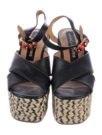 Marc Jacobs Leather Printed Espadrilles