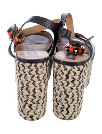 Marc Jacobs Leather Printed Espadrilles