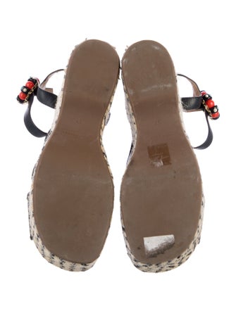 Marc Jacobs Leather Printed Espadrilles