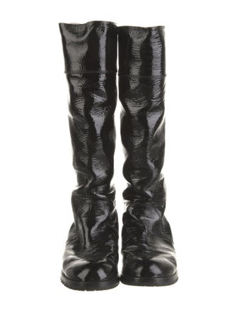 Marc Jacobs Patent Leather Combat Boots