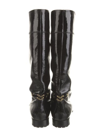 Marc Jacobs Patent Leather Combat Boots