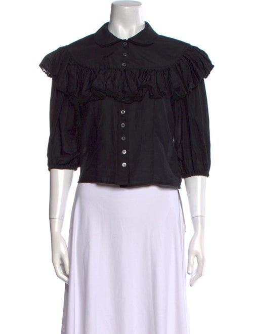 Marc Jacobs Three-Quarter Sleeve Crop Top