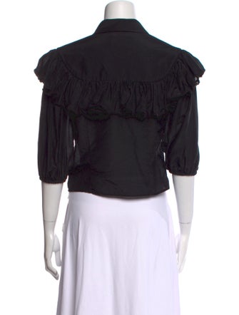 Marc Jacobs Three-Quarter Sleeve Crop Top