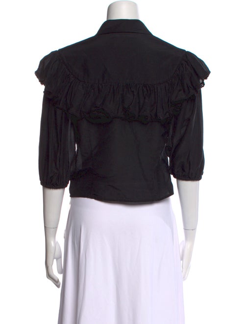 Marc Jacobs Three-Quarter Sleeve Crop Top