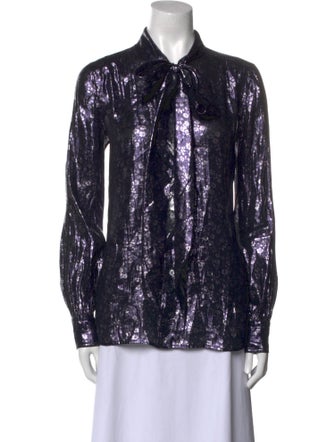 Marc Jacobs Silk Printed Button-Up Top