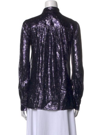 Marc Jacobs Silk Printed Button-Up Top