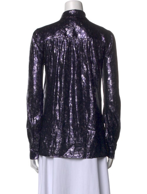 Marc Jacobs Silk Printed Button-Up Top