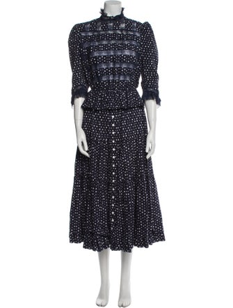 Marc Jacobs Polka Dot Print Ruffle Embellishment Skirt Set