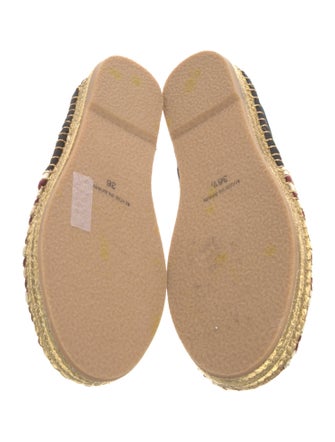 Marc Jacobs Striped Glitter Accents Espadrilles