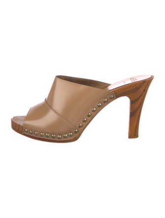 Marc Jacobs Leather Studded Accents Mules