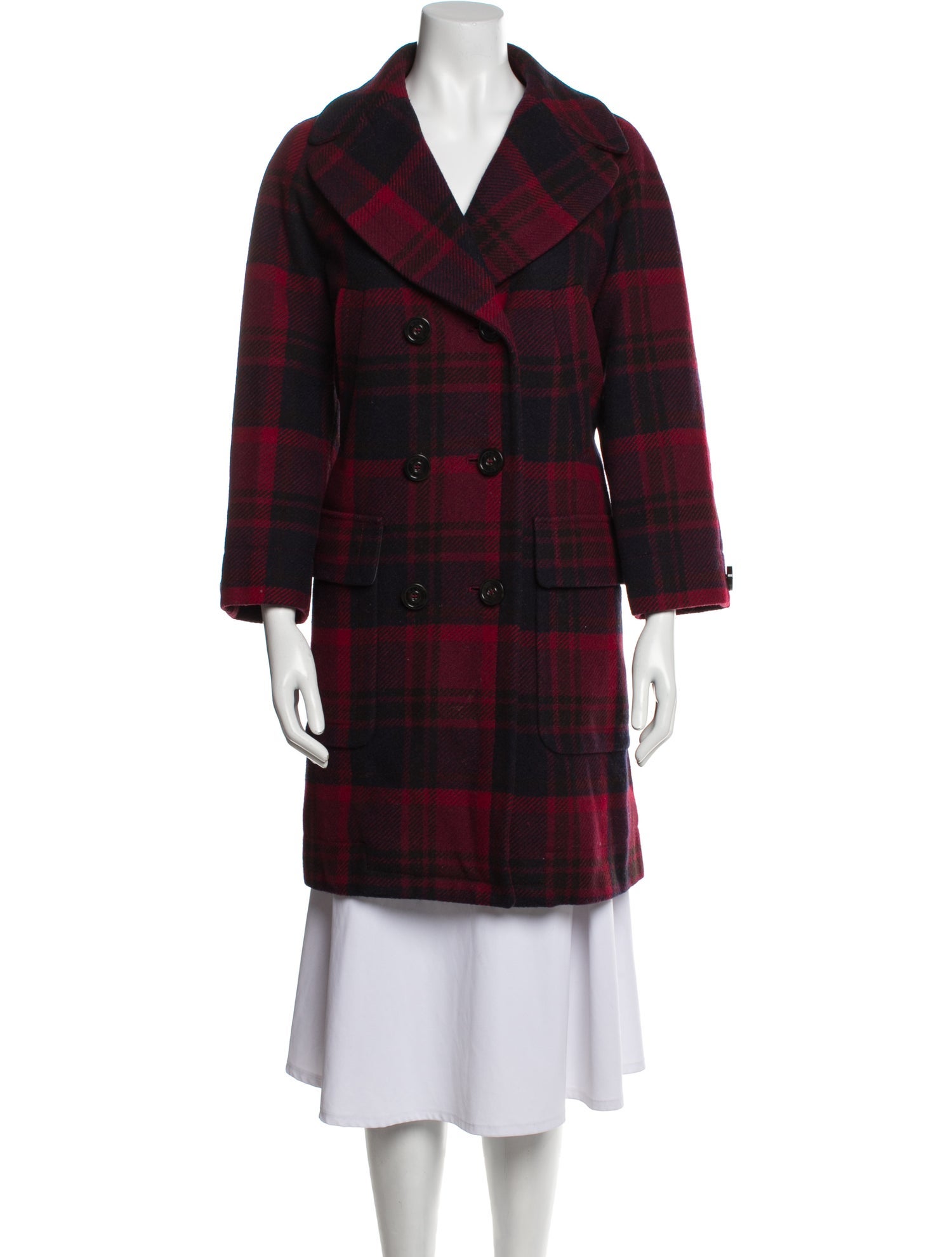 Marc by Marc Jacobs Plaid Print Peacoat