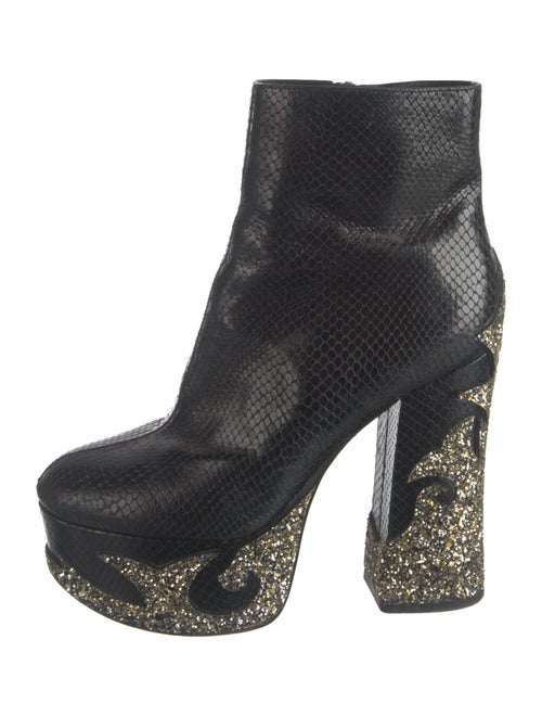 Marc Jacobs Leather Animal Print Boots