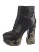 Marc Jacobs Leather Animal Print Boots