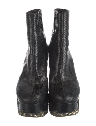 Marc Jacobs Leather Animal Print Boots