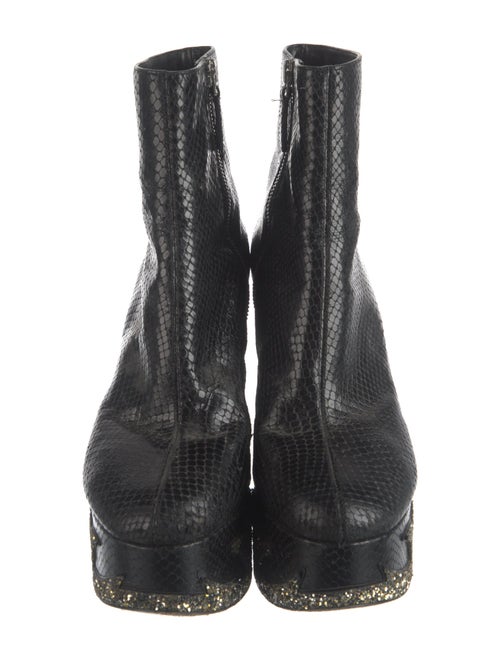 Marc Jacobs Leather Animal Print Boots