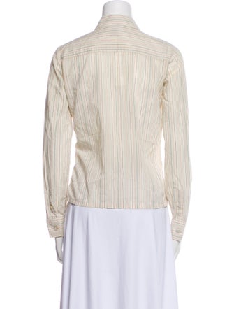 Marc Jacobs Striped Long Sleeve Button-Up Top