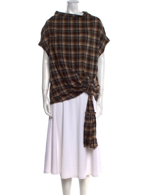 Marc Jacobs Wool Plaid Print Tunic