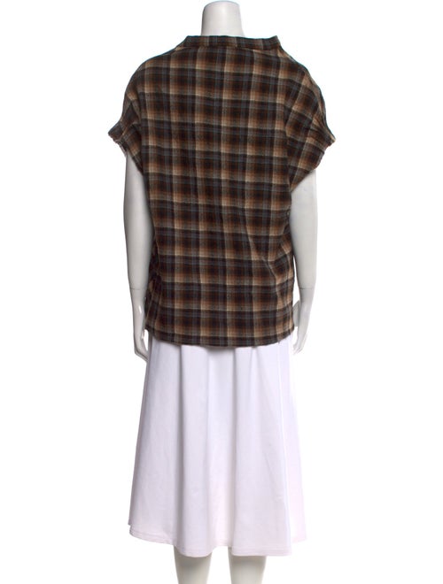 Marc Jacobs Wool Plaid Print Tunic