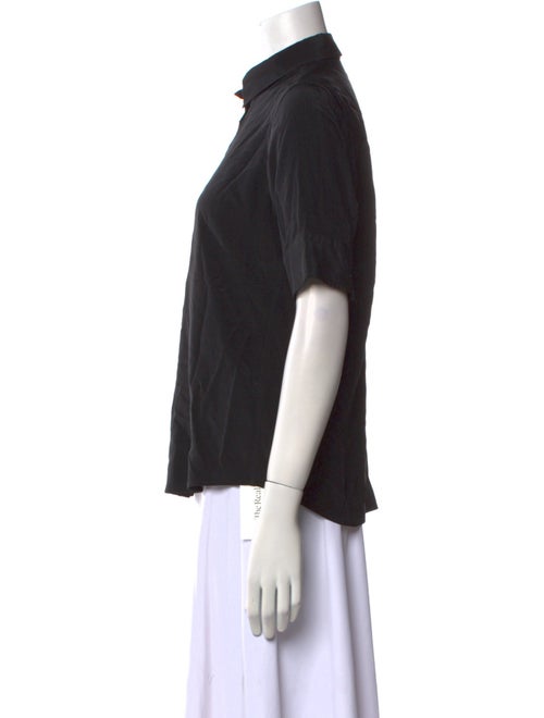 Marc Jacobs Silk Short Sleeve Button-Up Top