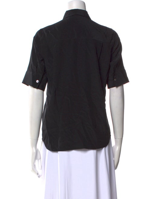 Marc Jacobs Silk Short Sleeve Button-Up Top