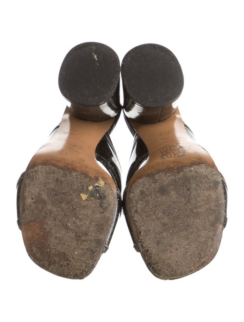 Marc Jacobs Patent Leather Glitter Accents Slides