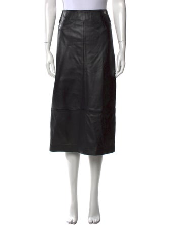 Marc Jacobs Lamb Leather Midi Length Skirt