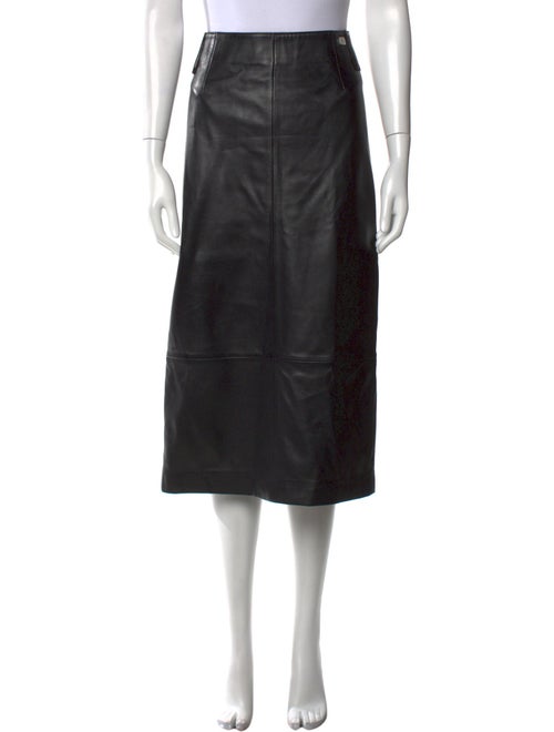 Marc Jacobs Lamb Leather Midi Length Skirt