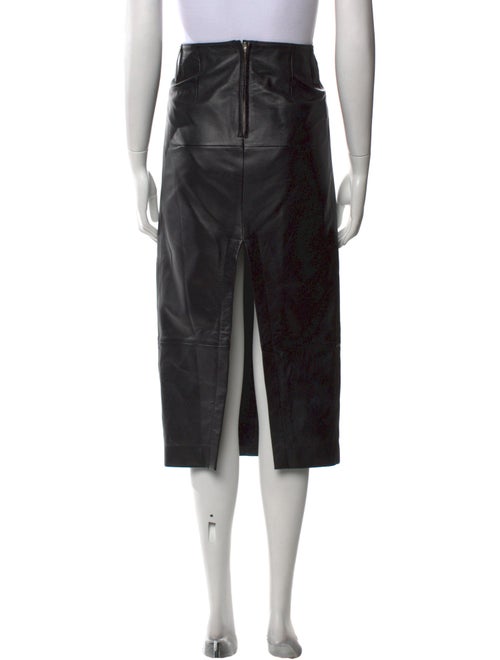 Marc Jacobs Lamb Leather Midi Length Skirt