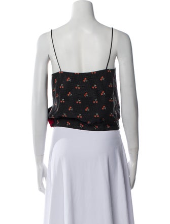 Marc Jacobs Silk Polka Dot Print Crop Top