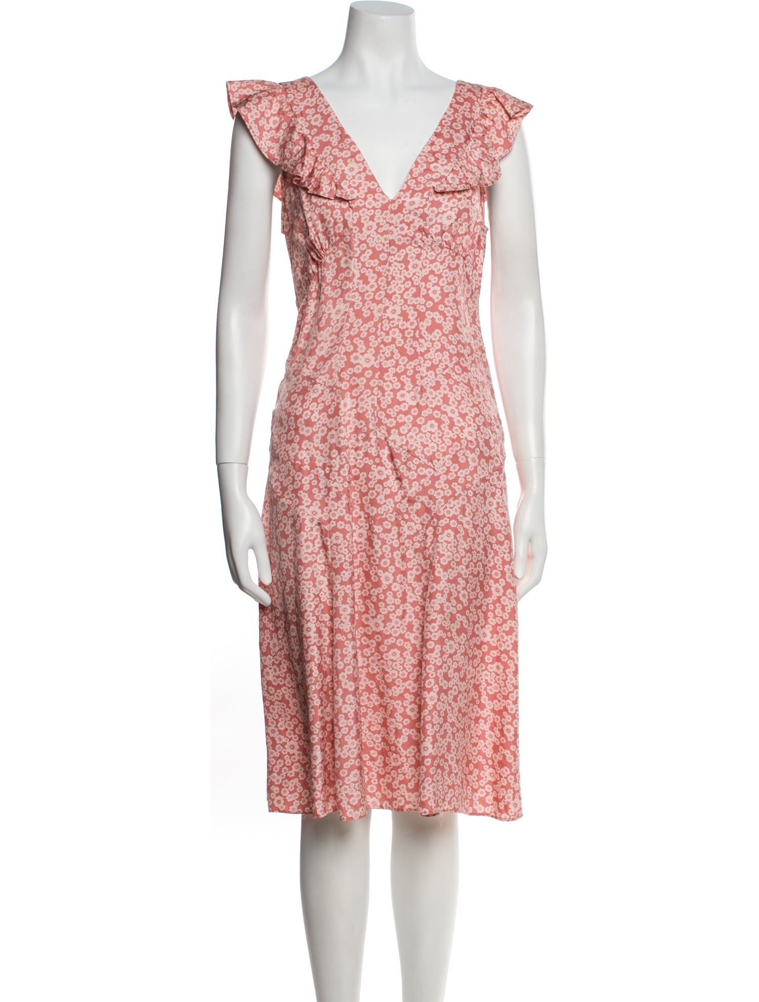 Marc Jacobs Floral Print Midi Length Dress
