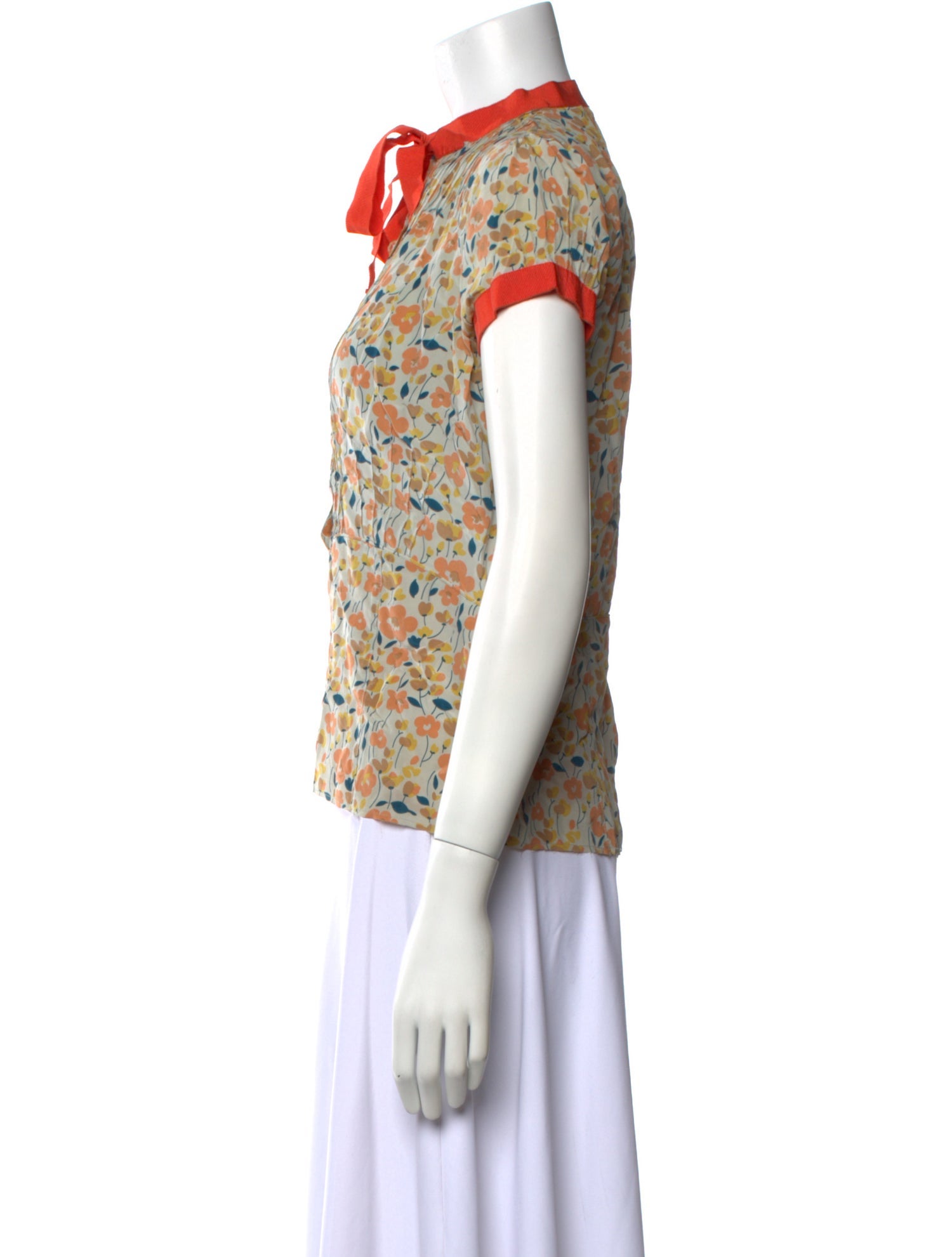 Marc Jacobs Silk Floral Print Blouse