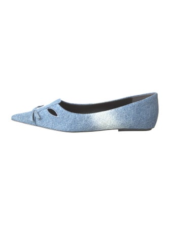 Marc Jacobs Denim Lasercut Accents Ballet Flats