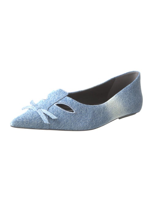 Marc Jacobs Denim Lasercut Accents Ballet Flats