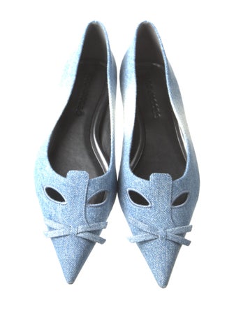Marc Jacobs Denim Lasercut Accents Ballet Flats