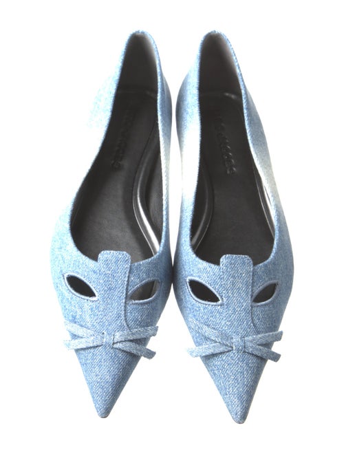 Marc Jacobs Denim Lasercut Accents Ballet Flats