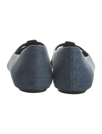 Marc Jacobs Denim Lasercut Accents Ballet Flats