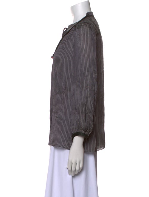 Marc Jacobs Silk Striped Button-Up Top