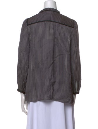 Marc Jacobs Silk Striped Button-Up Top