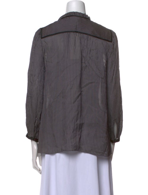 Marc Jacobs Silk Striped Button-Up Top