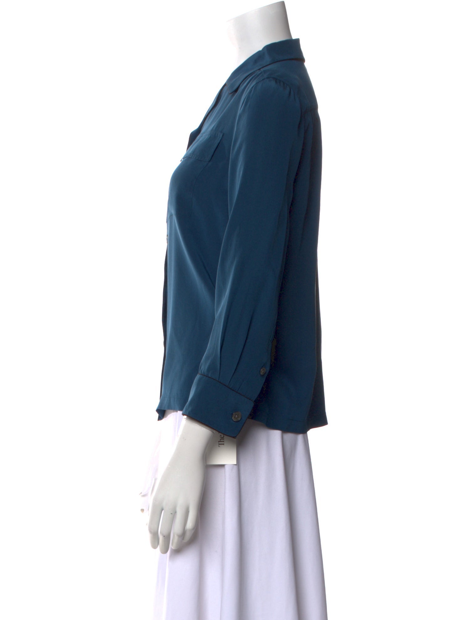 Marc Jacobs Silk Three-Quarter Sleeve Button-Up Top