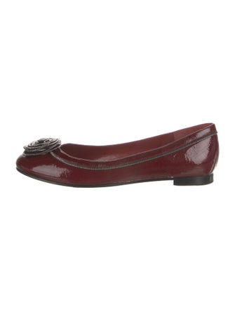 Marc Jacobs Patent Leather Ruffle Embellishment Flats