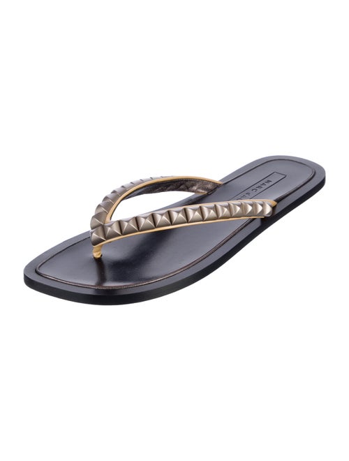 Marc Jacobs Leather Printed Flip Flops