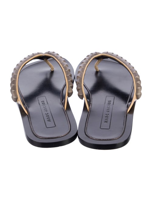 Marc Jacobs Leather Printed Flip Flops