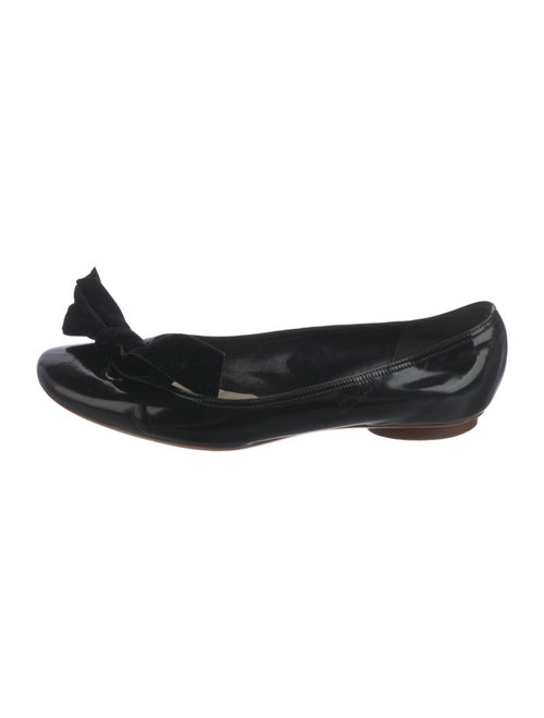 Marc Jacobs Patent Leather Bow Accents Ballet Flats