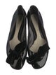 Marc Jacobs Patent Leather Bow Accents Ballet Flats