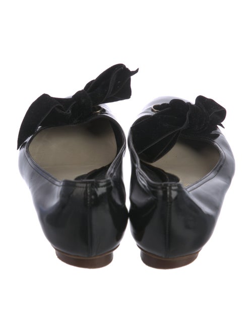 Marc Jacobs Patent Leather Bow Accents Ballet Flats